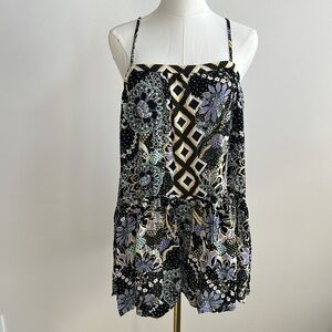 Free People‎ Women's Lightweight Flowy Fairy Cottagecore Floral Tunic Dress Med